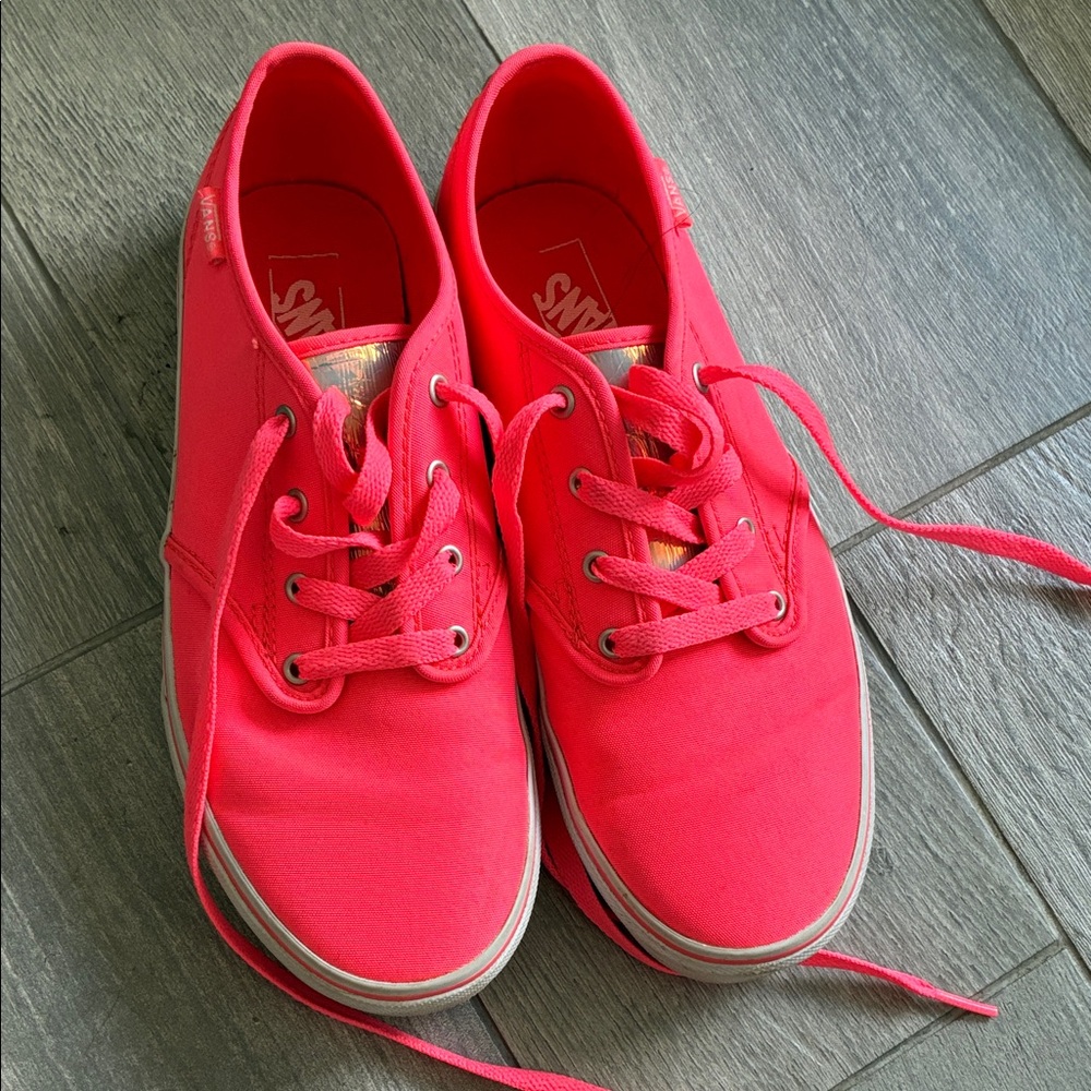 Vans Hot Pink Lace-Up Sneakers